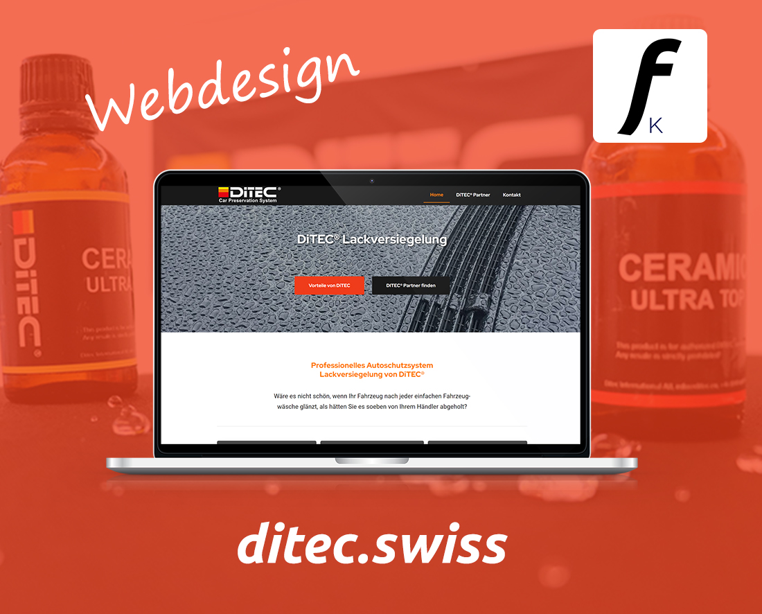 Neue Website für DiTEC® Schweiz - Webdesign
