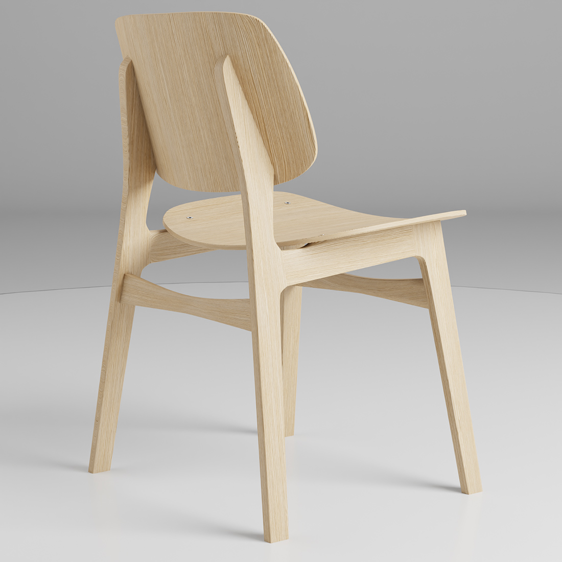 3D Produktdesign Holzstuhl