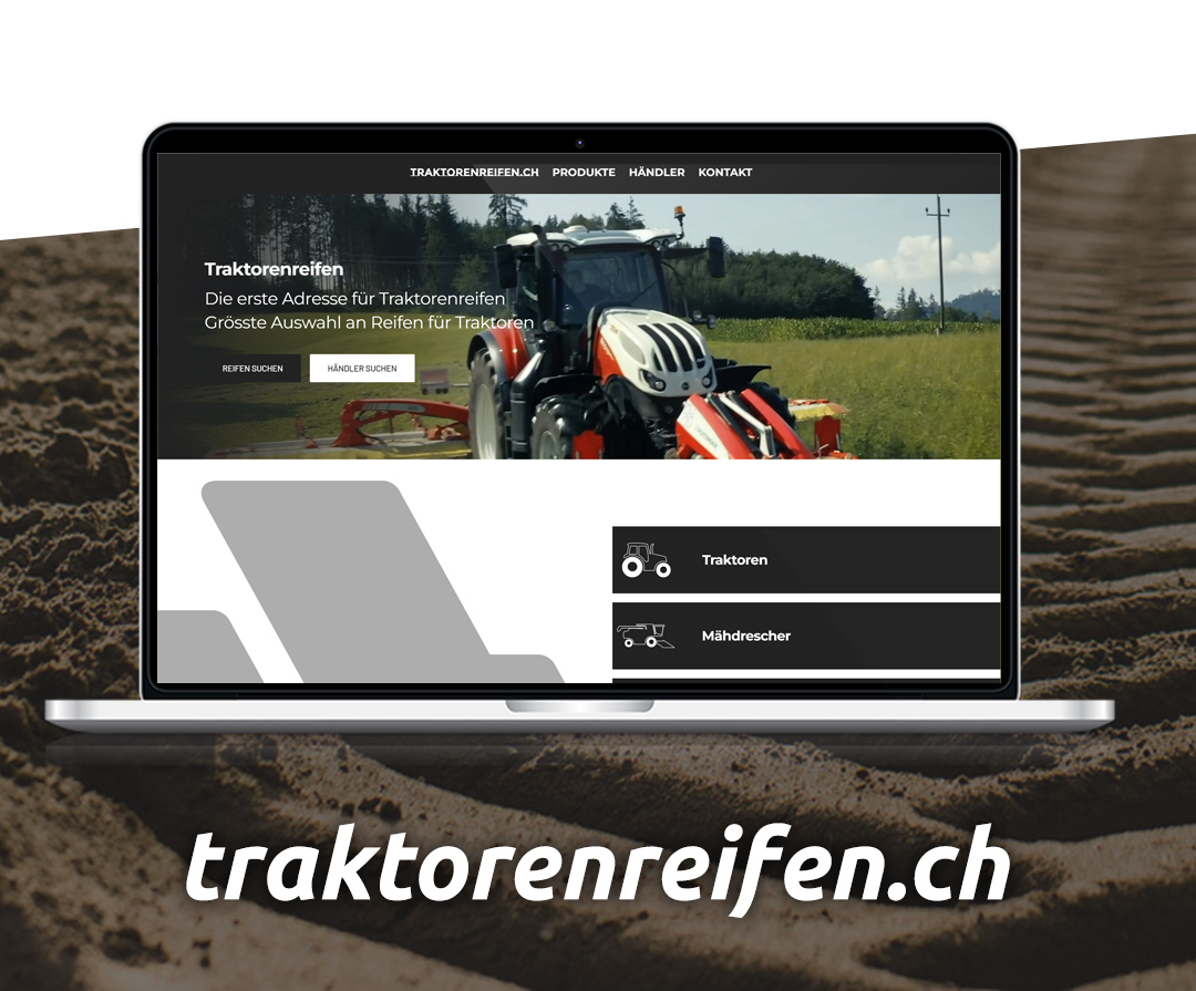 Webdesign - Online Traktorenreifen-Katalog