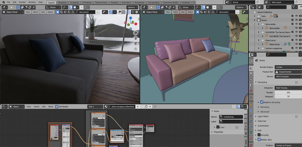 3D Interior Design - Visualisierung - Sofa
