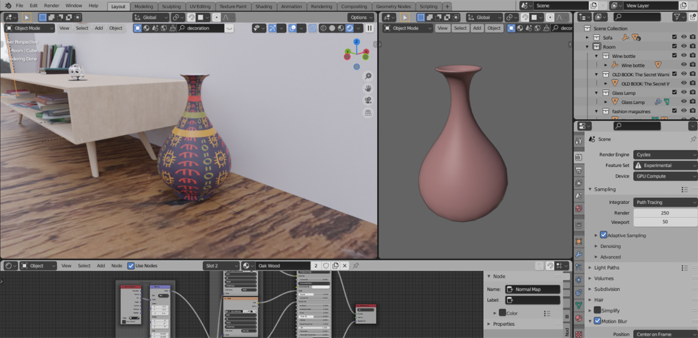 3D Interior Design - Visualisierung - Vase